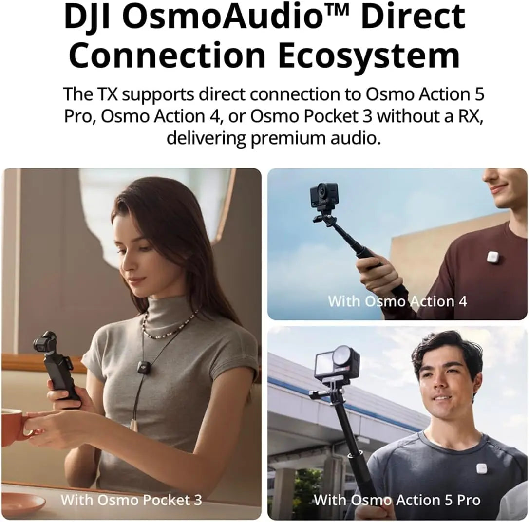DJI™ Mic Mini Wireless Microphone (1 TX + 1 RX) – The Industry Standard for Compact Audio