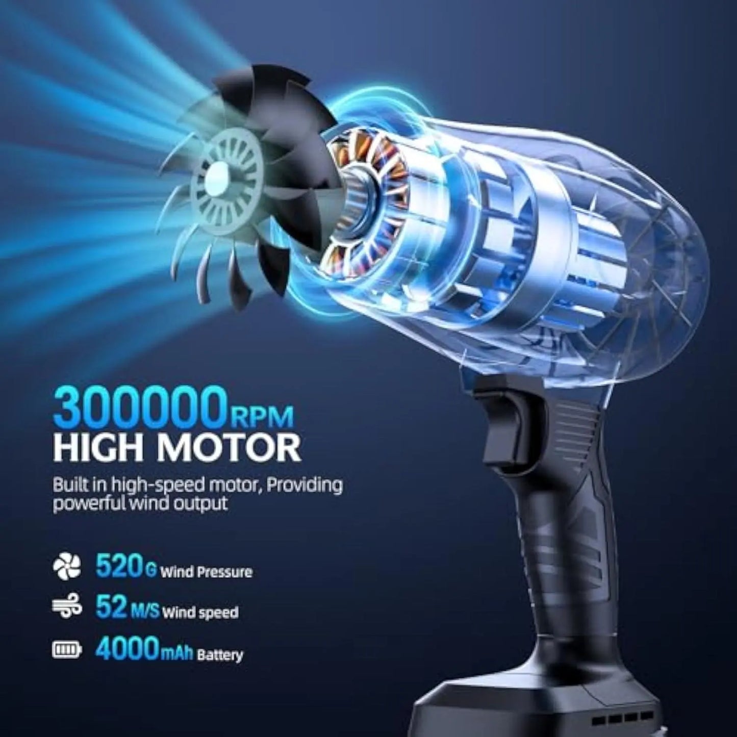 JetBlast Pro – 300,000 RPM Cordless Turbo Blower & Cleaner