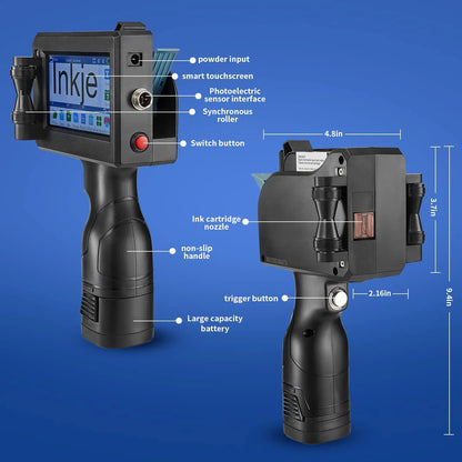 Haike K612 Portable Handheld Inkjet Printer – 600 DPI Multi-Language Industrial Coding Machine