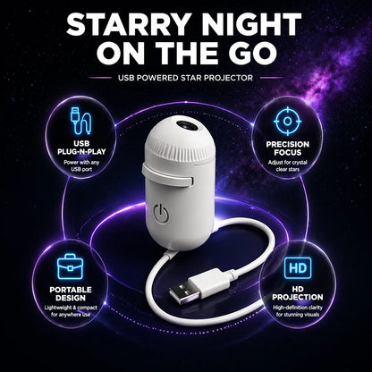 GalaxyGlow – 2-in-1 USB Starry Sky Projector & Night Light