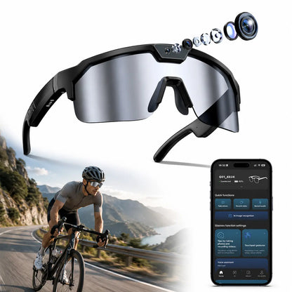 Horizon Smart Glasses – 1200P POV Camera, AI Translator & Audio