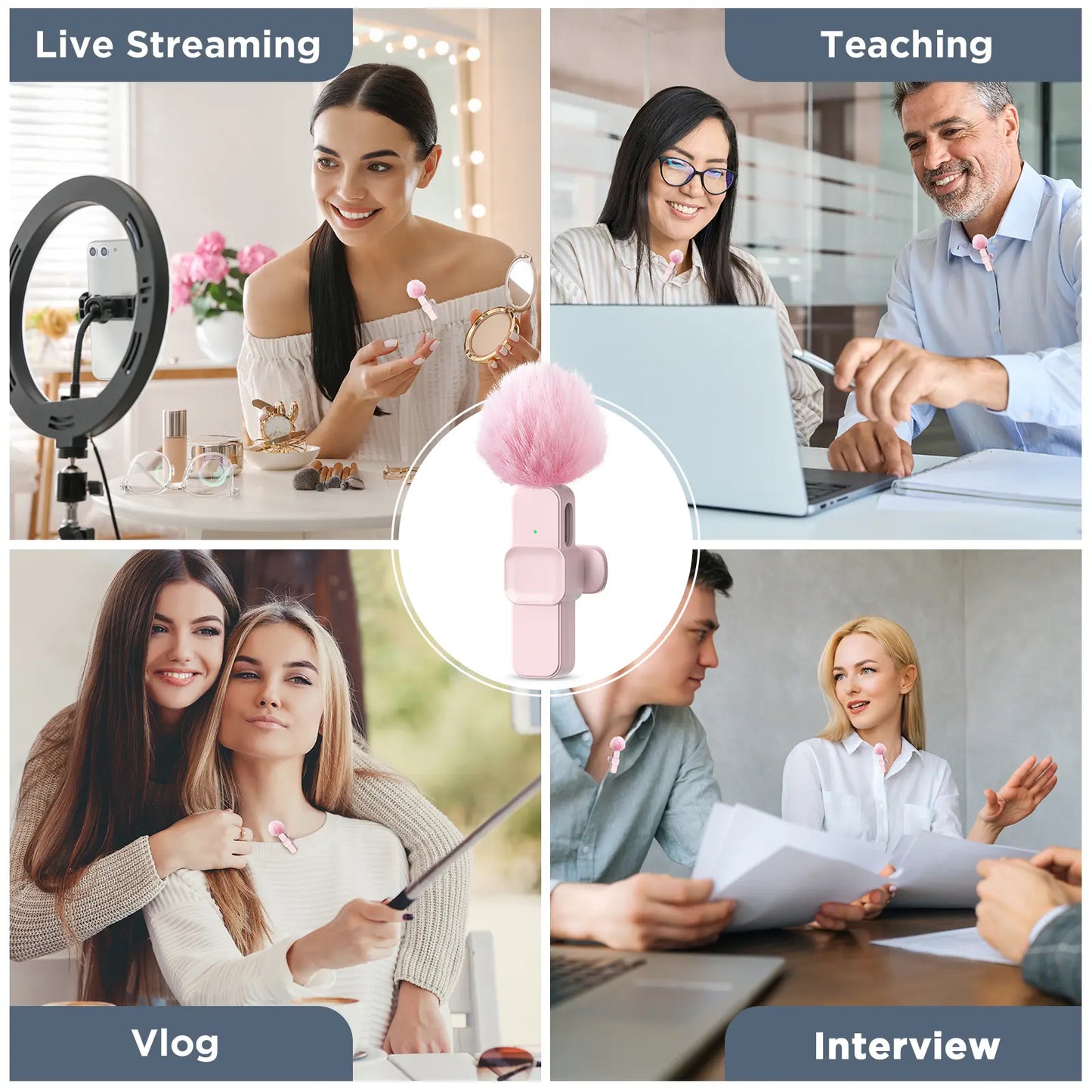StreamMic Pro – Wireless Plug-and-Play Lavalier Microphone