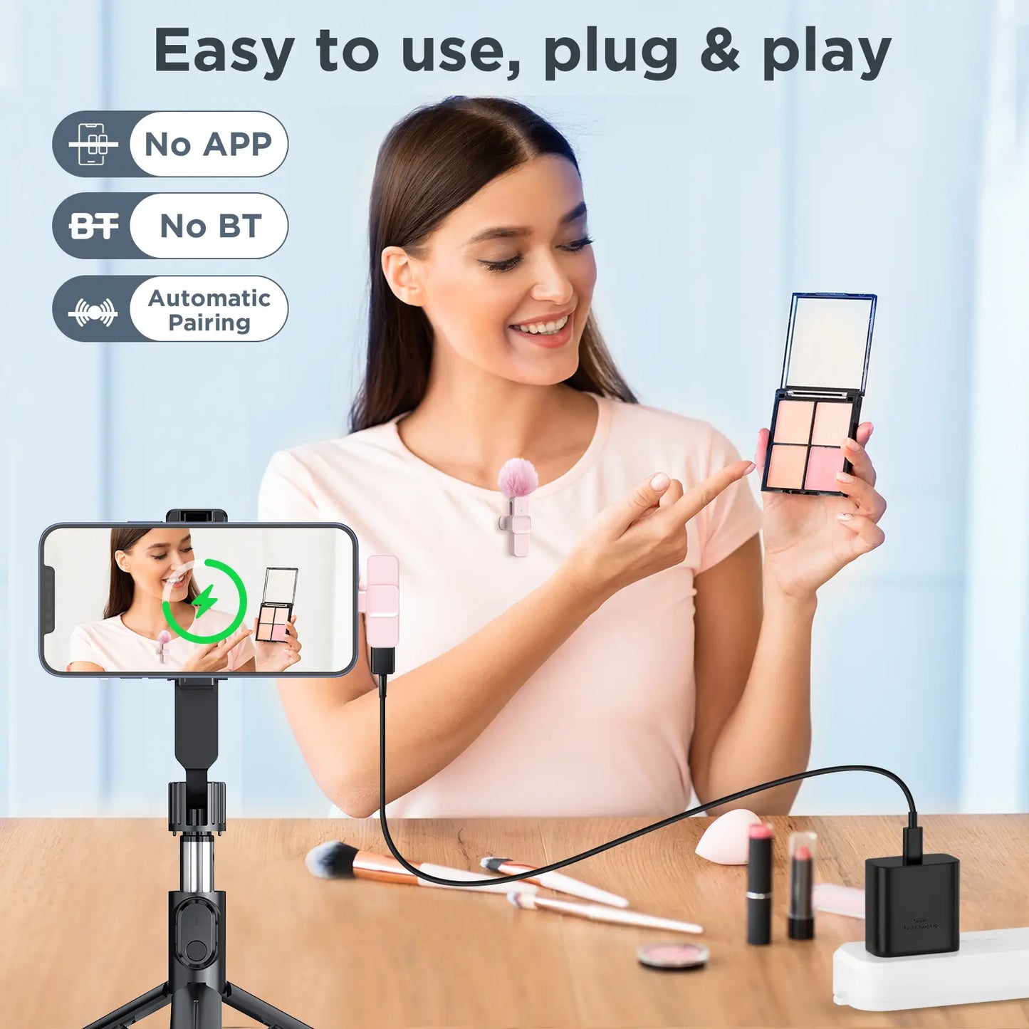 StreamMic Pro – Wireless Plug-and-Play Lavalier Microphone