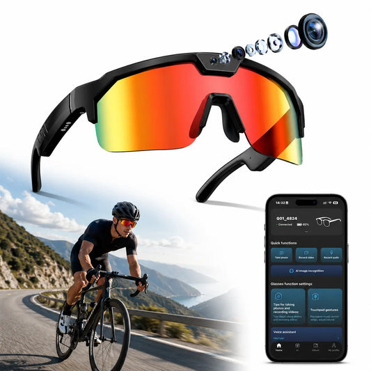 Horizon Smart Glasses – 1200P POV Camera, AI Translator & Audio